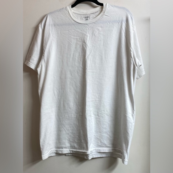 Stafford Men's Large Tall Classic Fit White performance Short Sleeve T-Shirt New - Picture 2 of 4